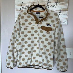 PATAGONIA SNAP-T SYNCHILLA FLEECE SIZE MEDIUM POLKA DOT